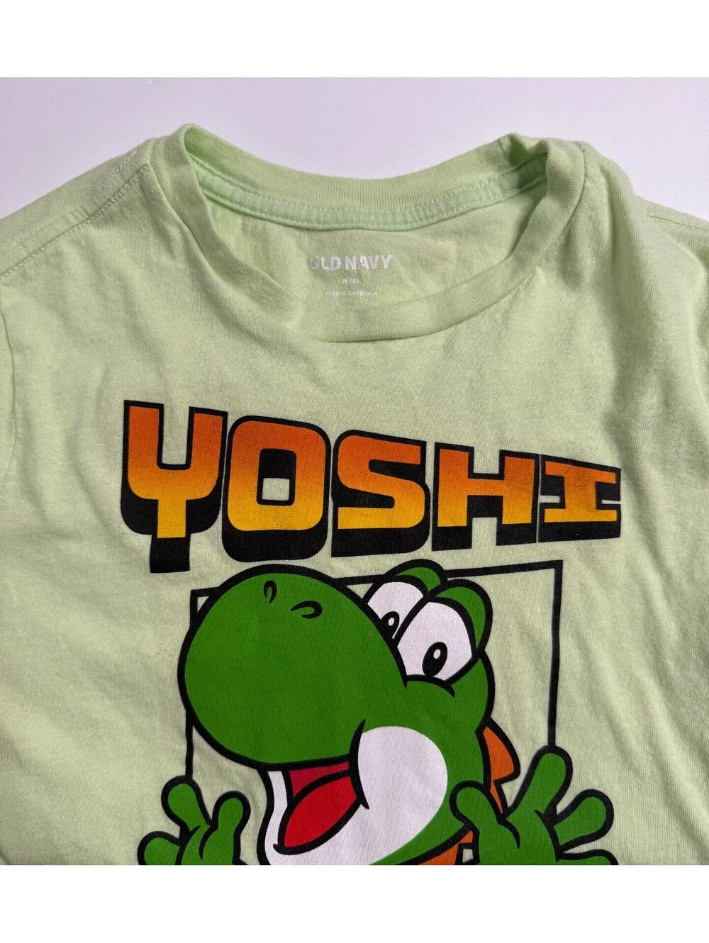 Old Navy Boys Yoshi Super Mario Graphic T-Shirt Light Green Size 5T